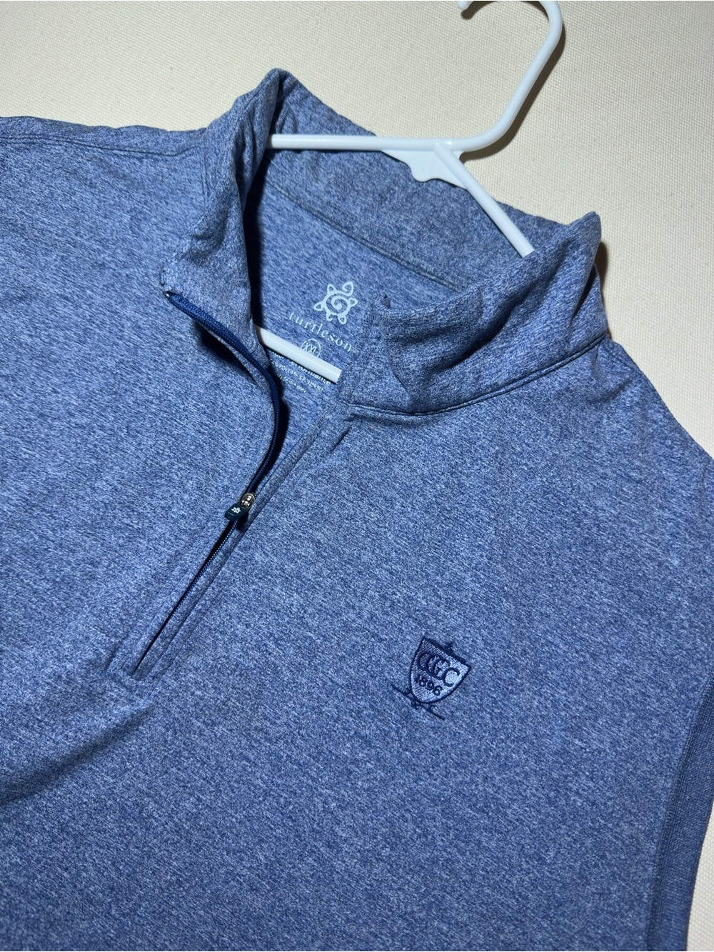 Turtleson Men's Quarter-Zip Vest Gray/Blue x Chattanooga Golf & Country Club